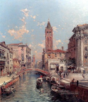 venedig Ölbilder verkaufen - Rio Sankt Barnaba Venedig Franz Richard Unterberger Venedig